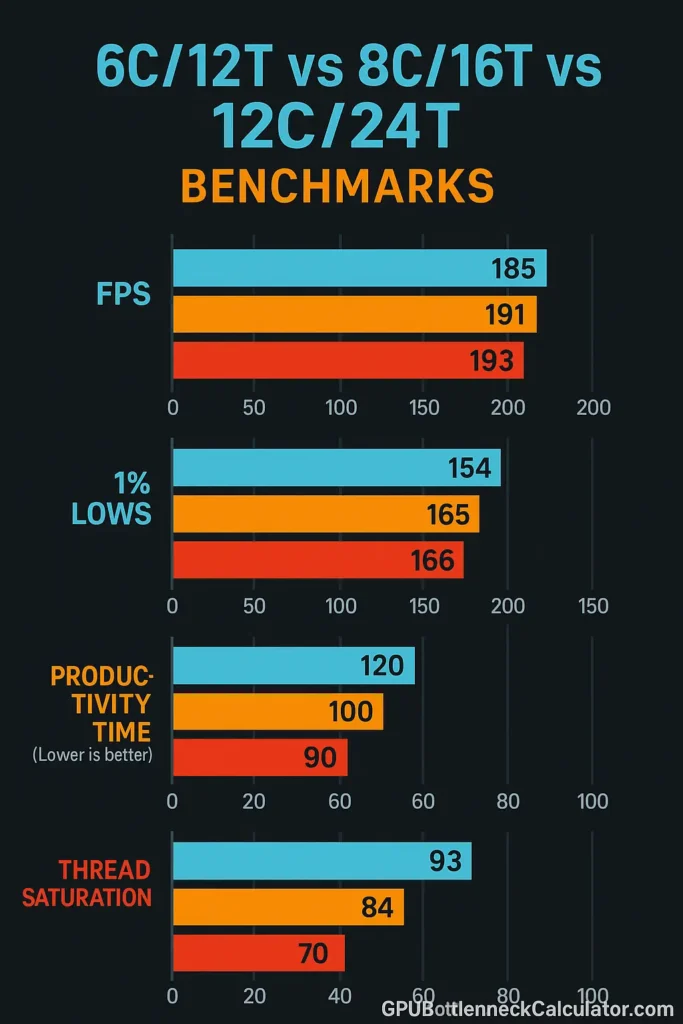 6C/12T vs 8C/16T vs 12C/24T Benchmarks