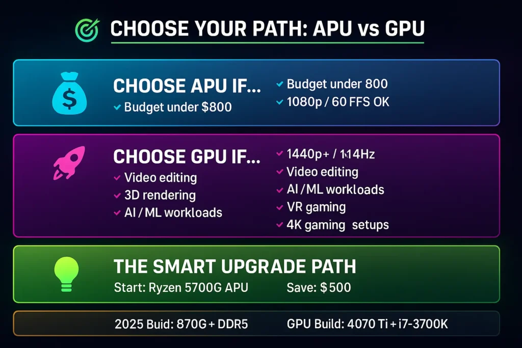 Choose your path APU VS GPU