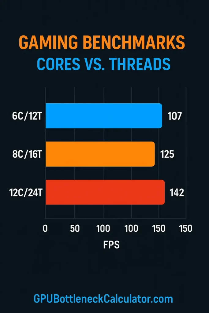 Gaming Benchmarks (Cores vs Threads)