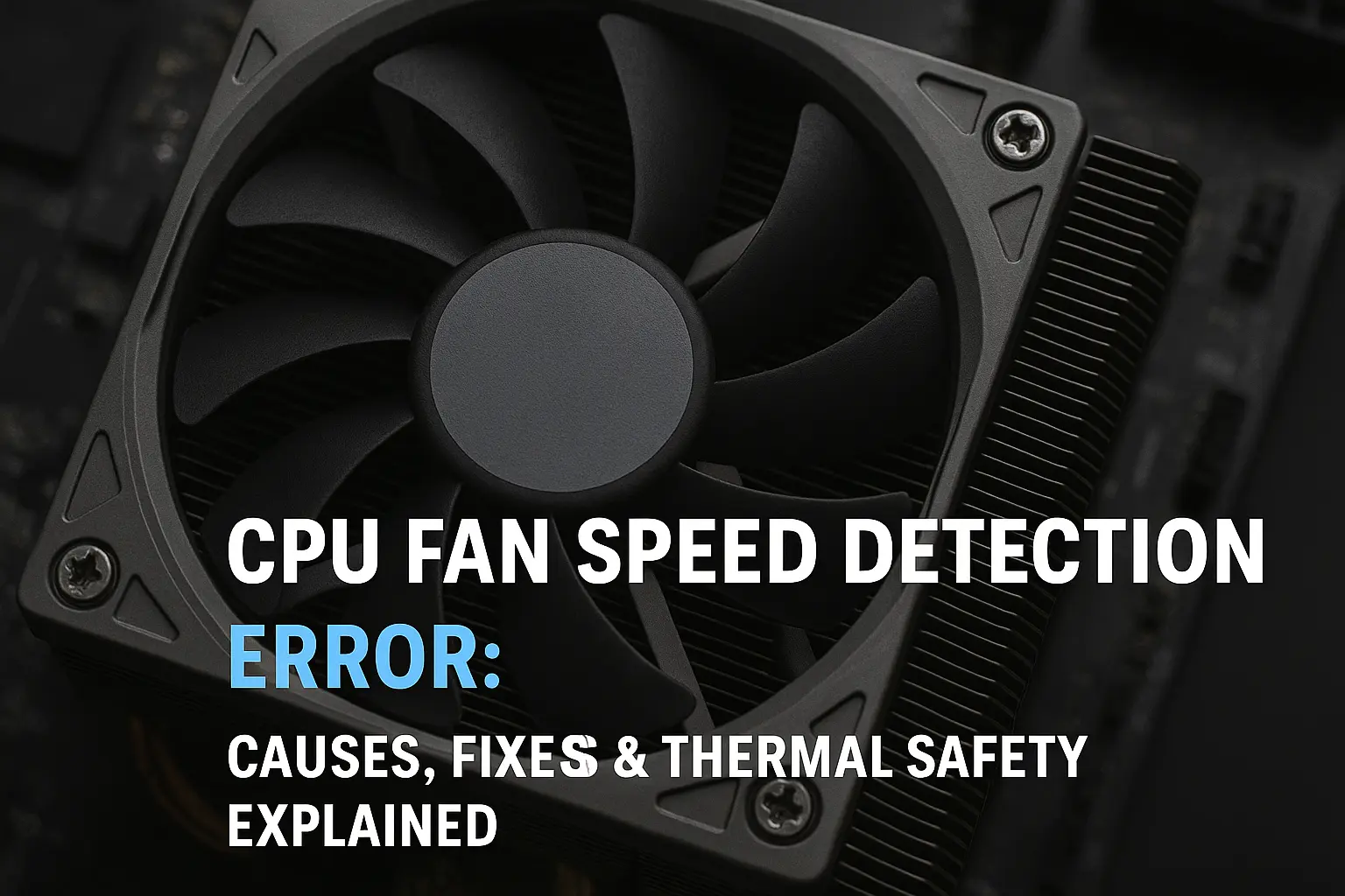 CPU Fan Speed Detection Error: Causes & Fixes